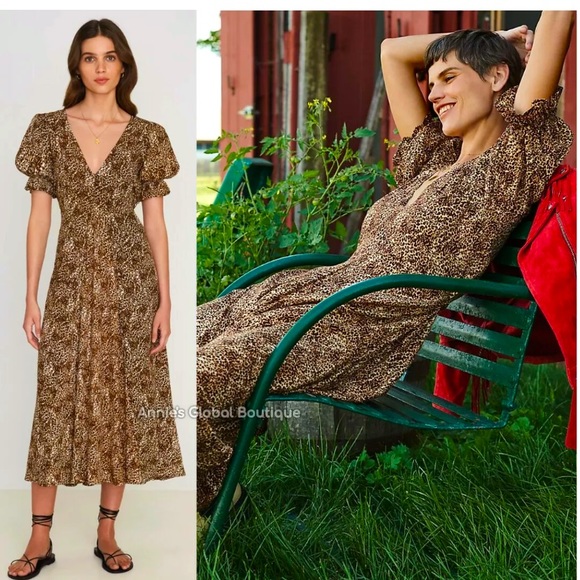 Anthropologie Faithfull Leopard Maxi 